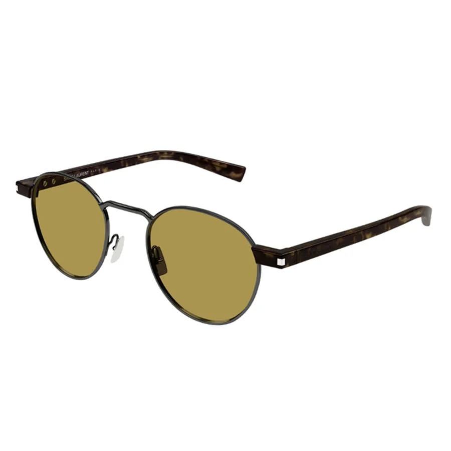 Saint Laurent Ladies Black Round Sunglasses SL707 003 - 1