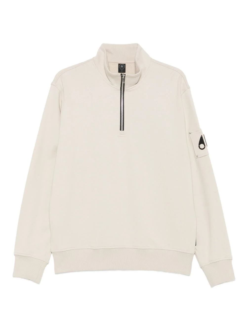 half-zip logo-patch sweatshirt - 1