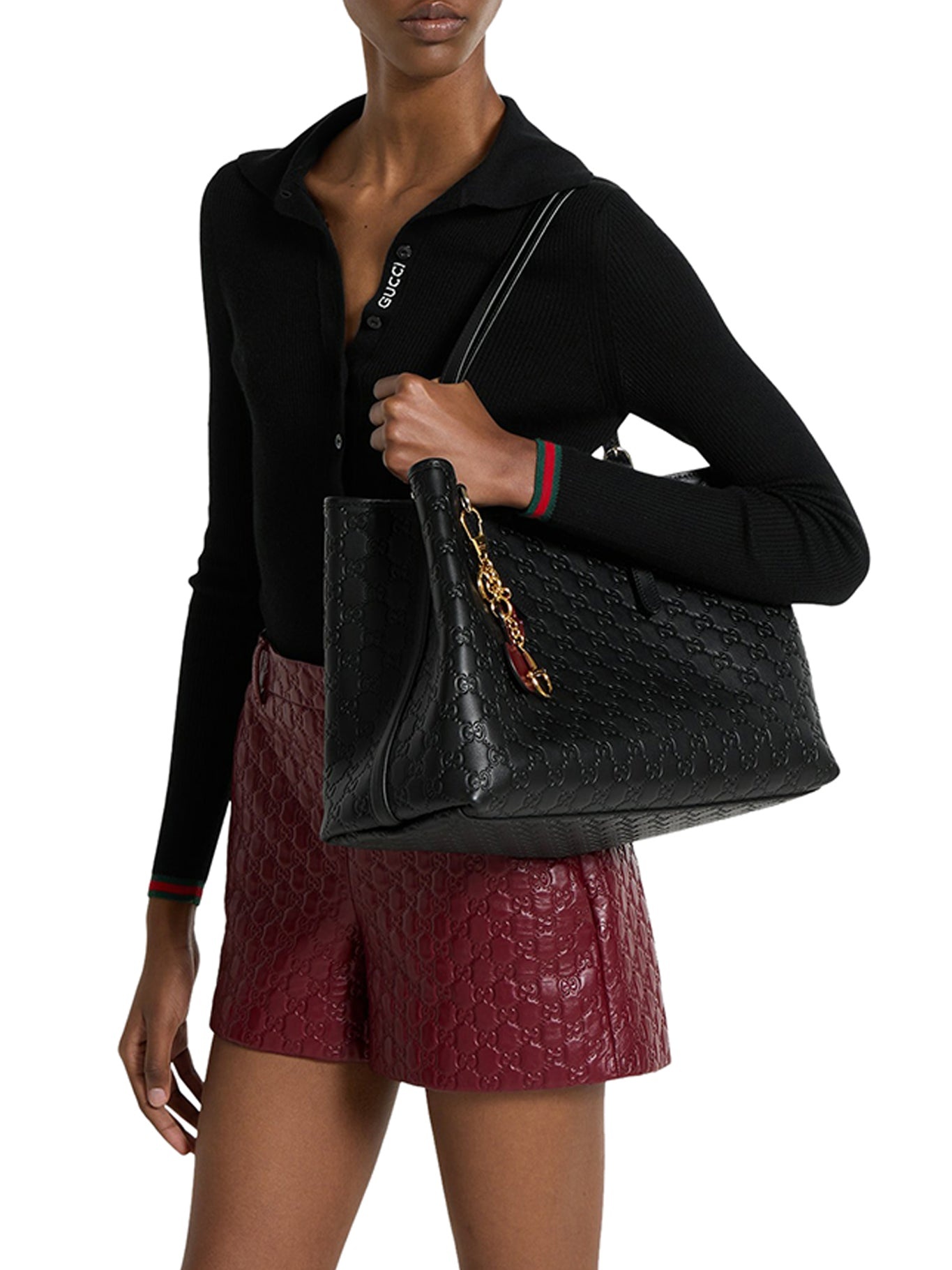 LARGE GG EMBLEM SHOPPING BAG - 2