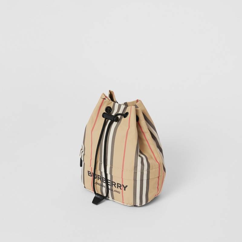 Icon Stripe Nylon Drawcord Pouch 3