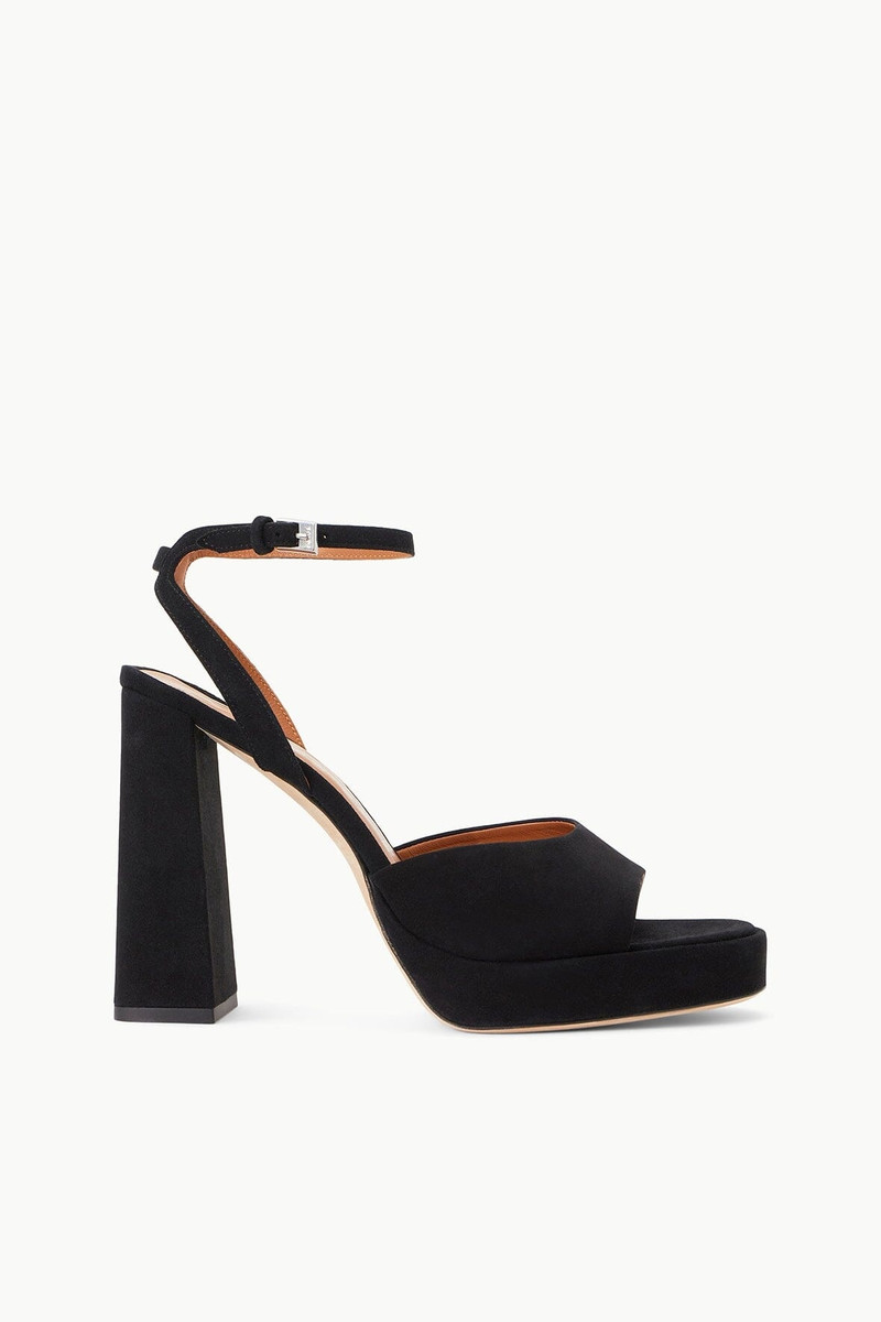 STAUD SOLANGE PLATFORM BLACK SUEDE 1
