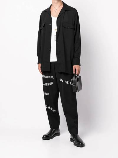 Yohji Yamamoto flap-pocket long shirt outlook