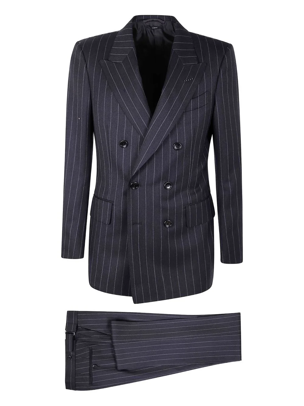 pinstripe-print wool suit - 1