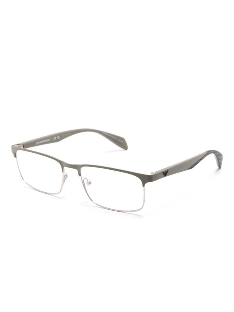 EMPORIO ARMANI rectangle-frame glasses outlook