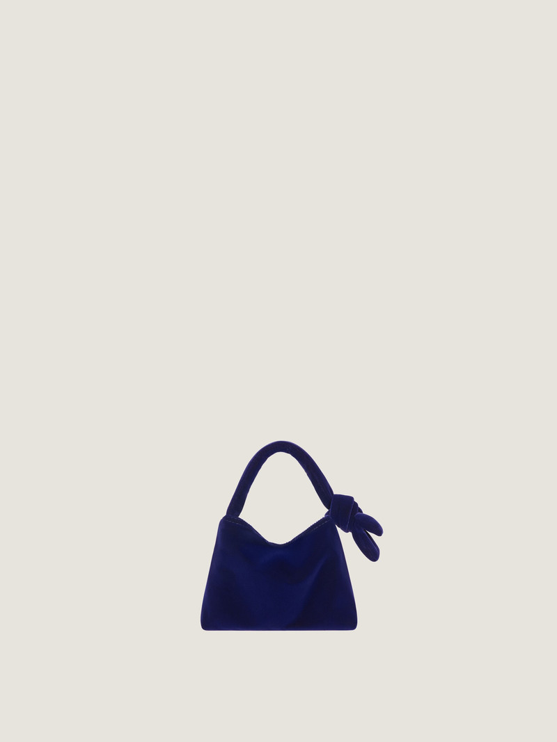 NANO VOYOU BAG IN VELVET WITH BOW DETAIL 3