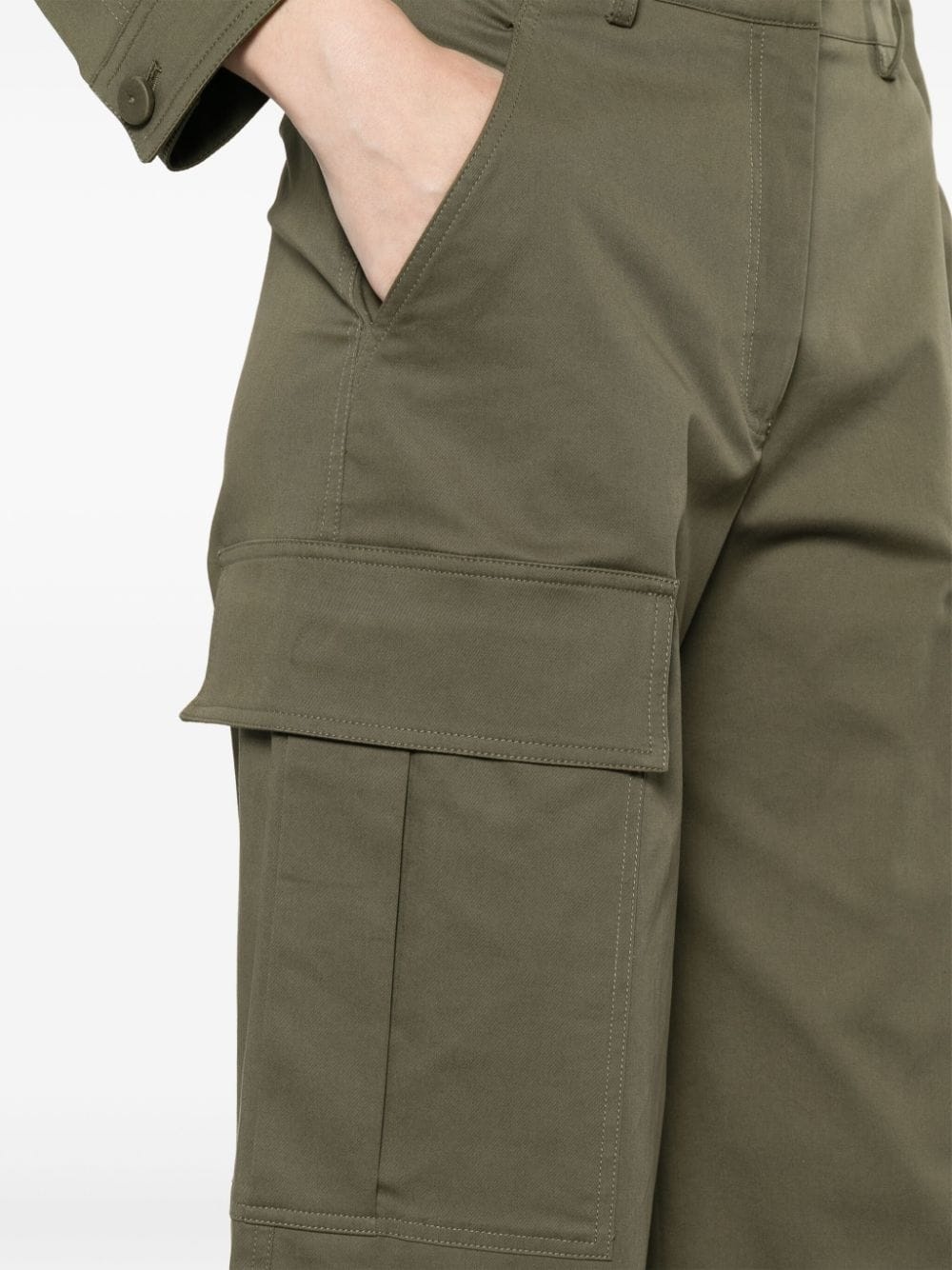 wide-leg cargo trousers - 5