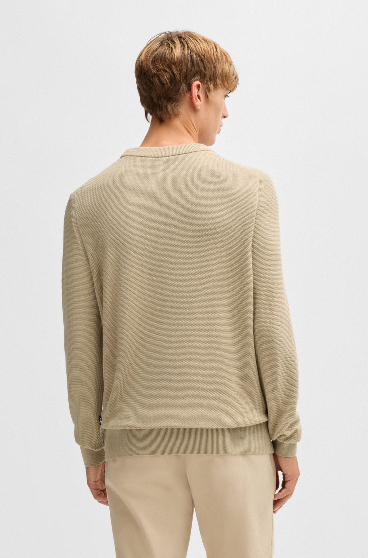 MICRO-STRUCTURED SWEATER IN COTTON - 5