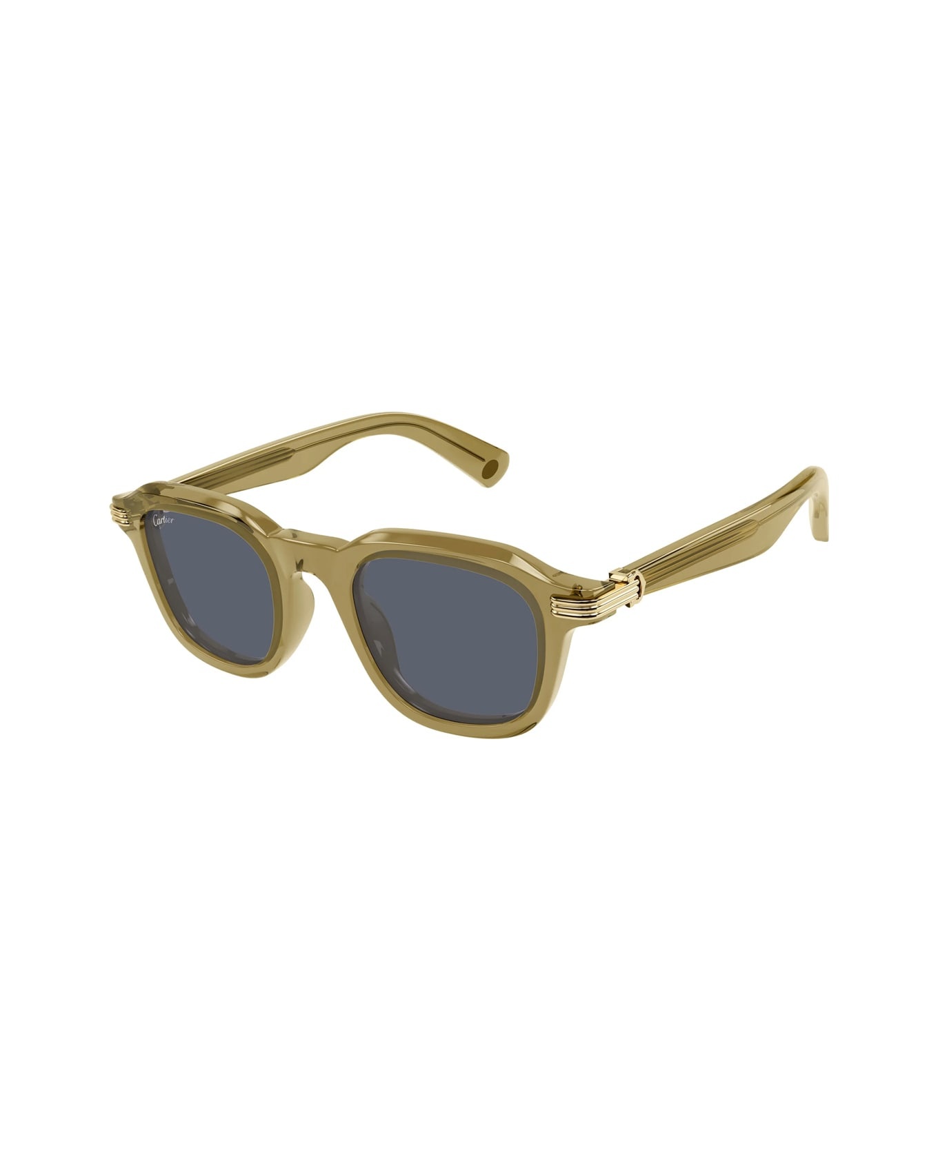 Cartier Ct0536s Linea Première De Cartier 005 Yellow Grey Sunglasses - 2