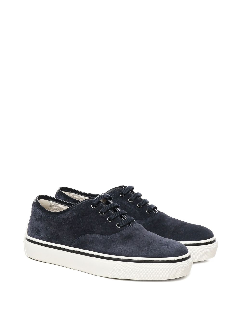 round-toe lace-up sneakers - 2