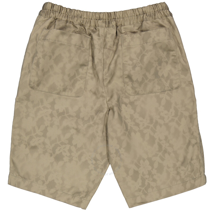 Comme Des Garcons Men's Khaki Elasticised Floral Print Shorts - 5