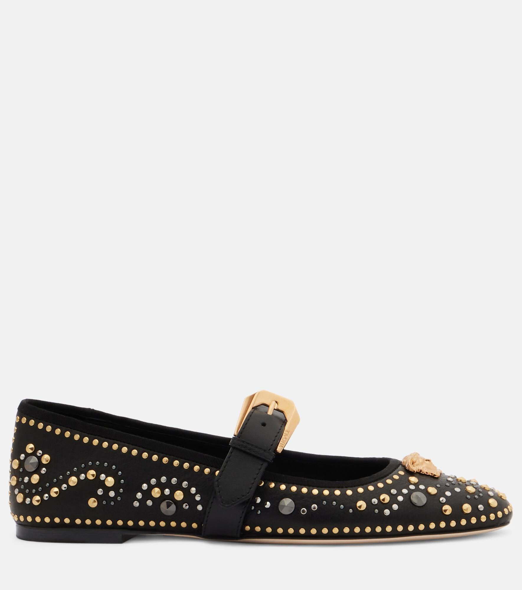 La Medusa leather Mary Jane flats - 4