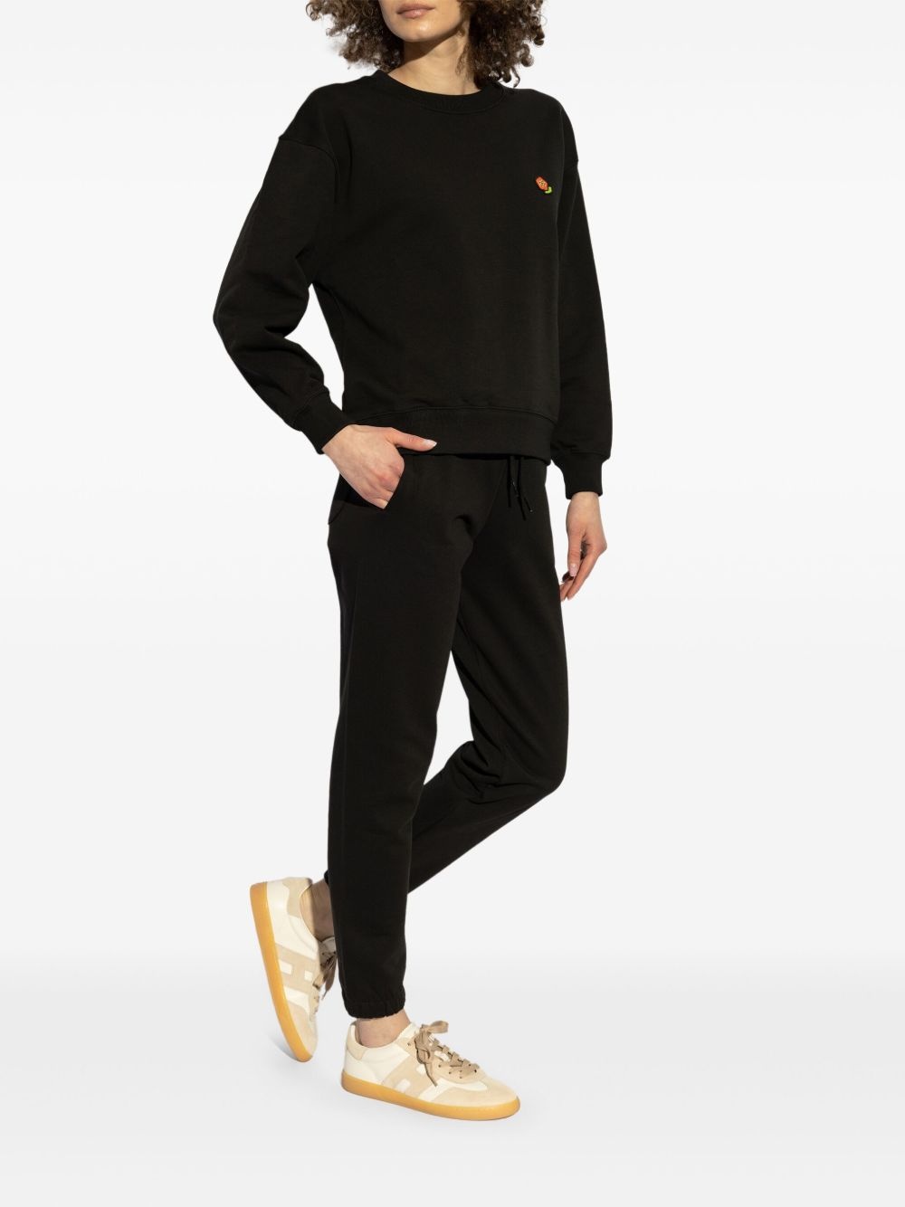 logo cotton track pants - 5