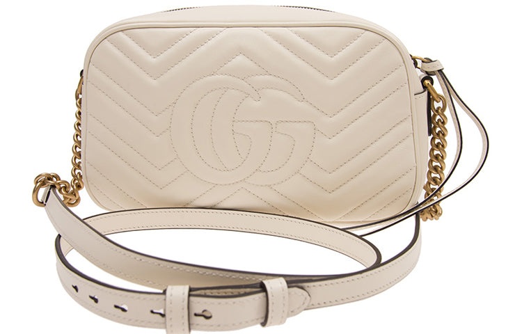 (WMNS) Gucci GG Marmont Small Shoulder Bag 'White' 447632-DTD1T-9022 - 2