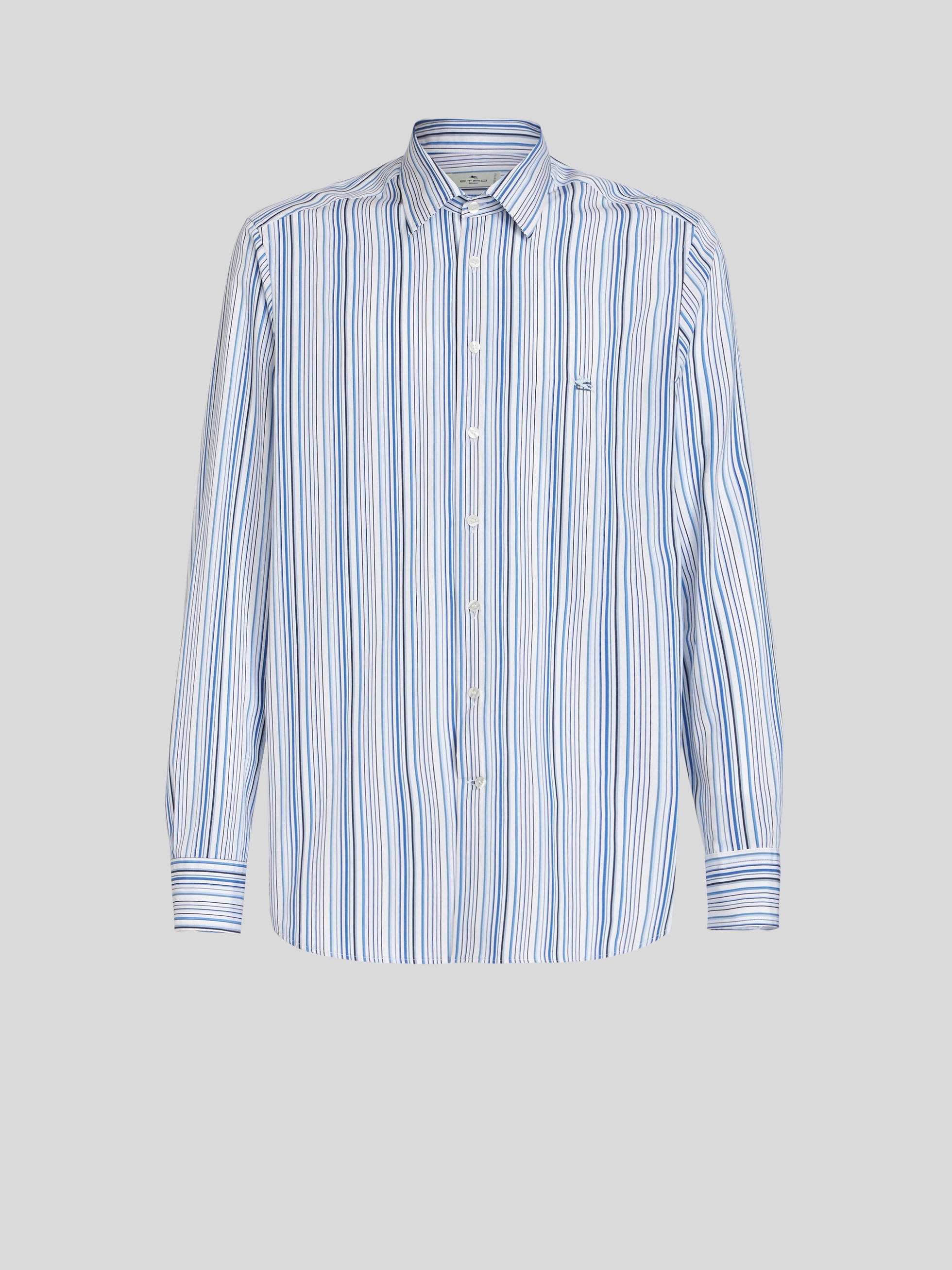 STRIPED SHIRT WITH ETRO LOGO AND PEGASO - 1