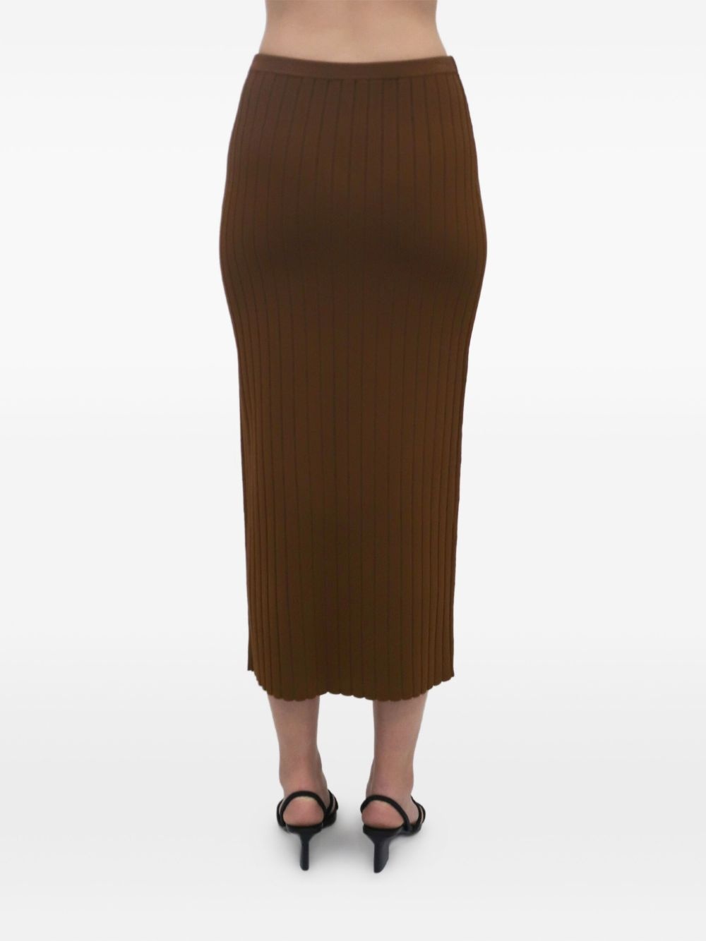 ribbed midi skirt - 6