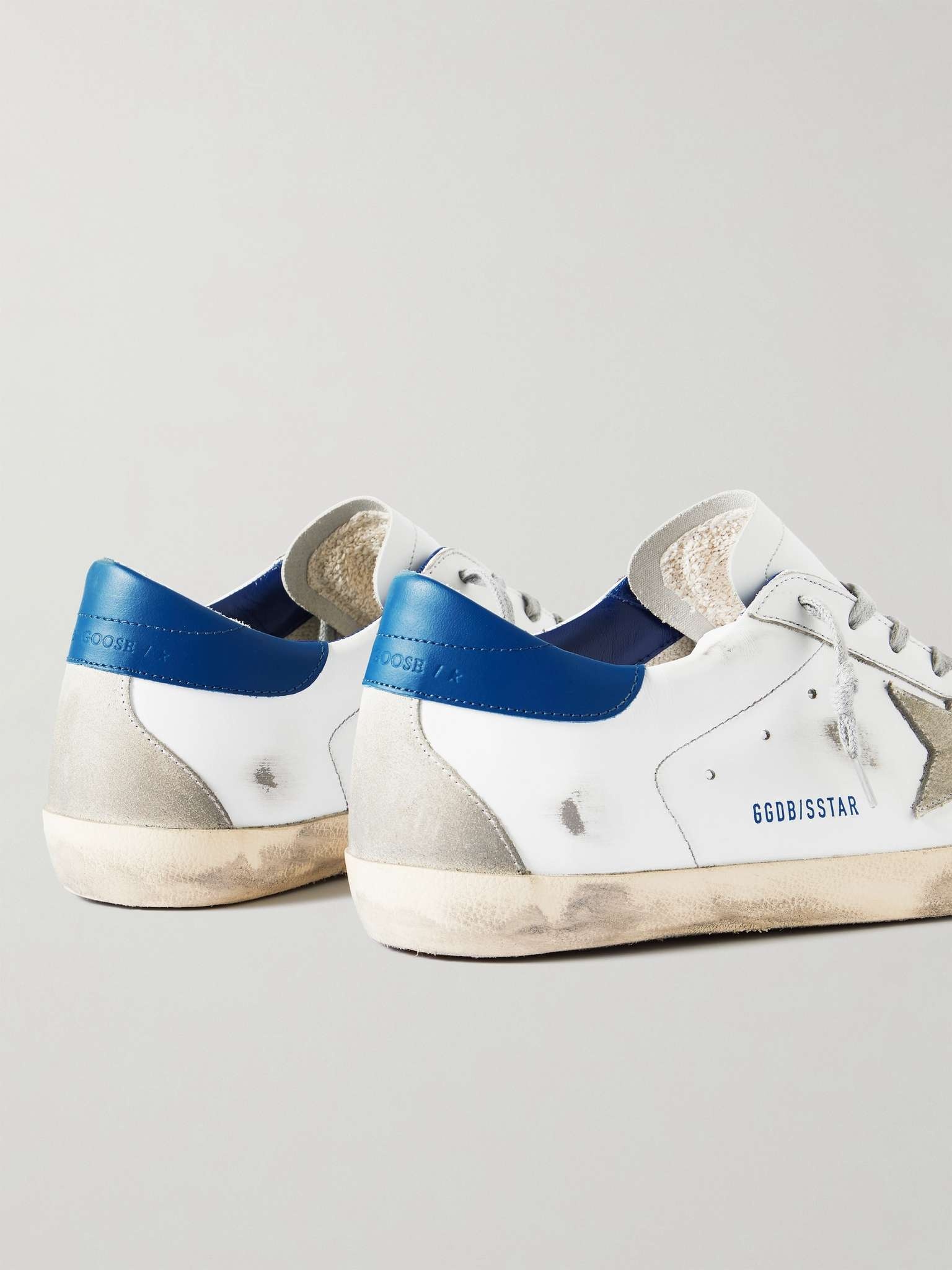 Superstar Distressed Leather and Suede Sneakers - 5