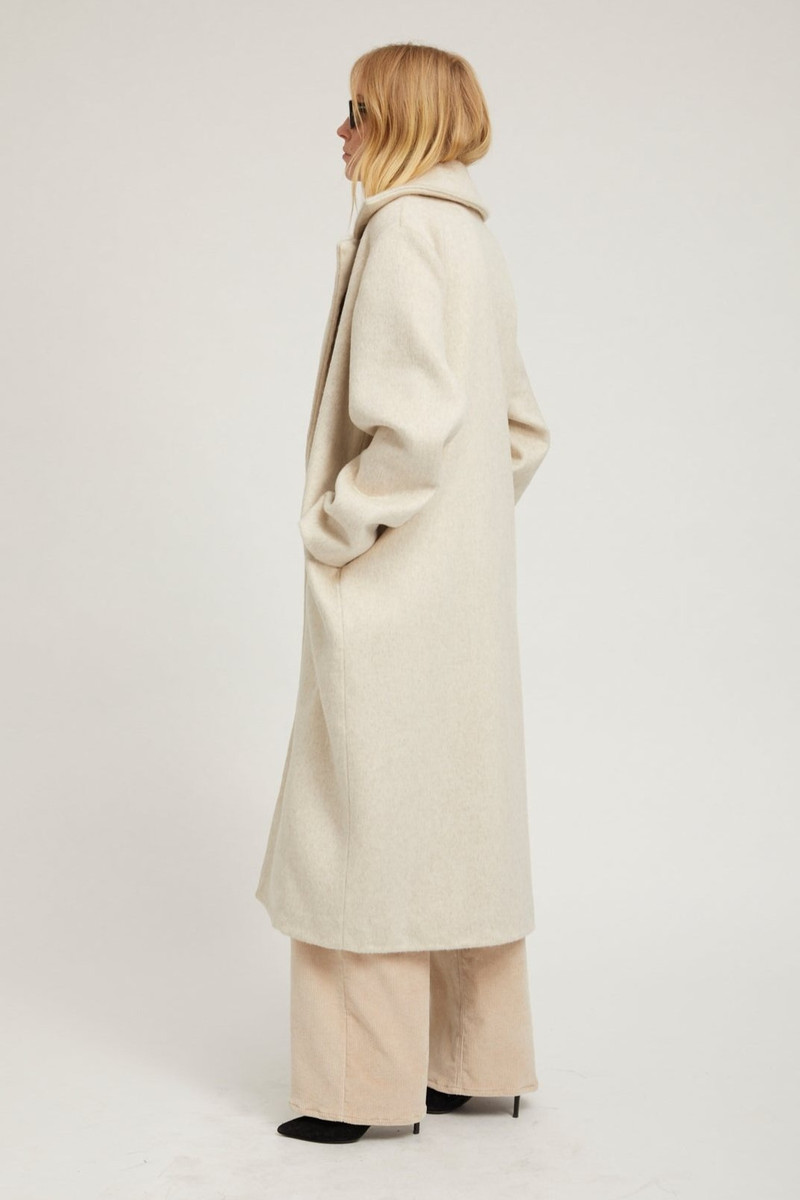 OFF WHITE WOOL CASHMERE CLASSIC COAT 4