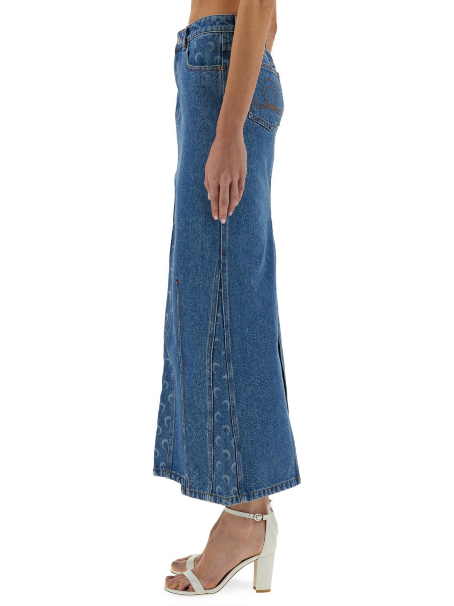 Marine Serre Women "Moon Laser" Long Skirt - 4