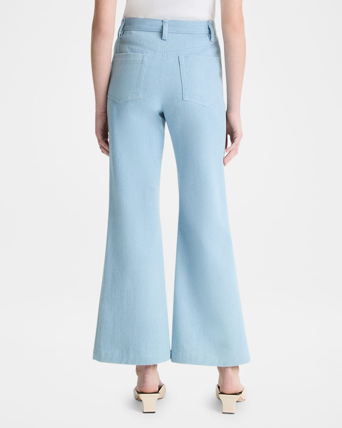 Mid-Rise Crop Flare Pants - 3