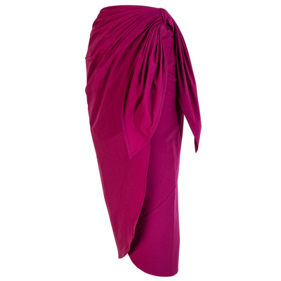Maison Margiela Gathered Wrap Skirt Fuchsia in Fuchsia outlook