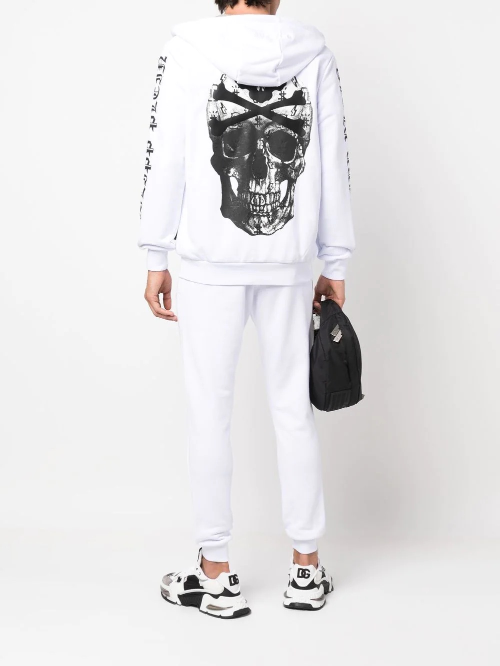 skull-print hoodie sweatjacket - 2