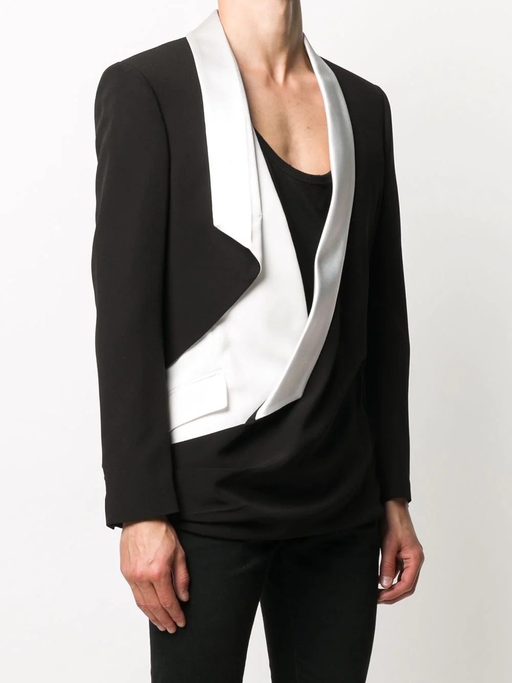 draped tailored blazer - 3