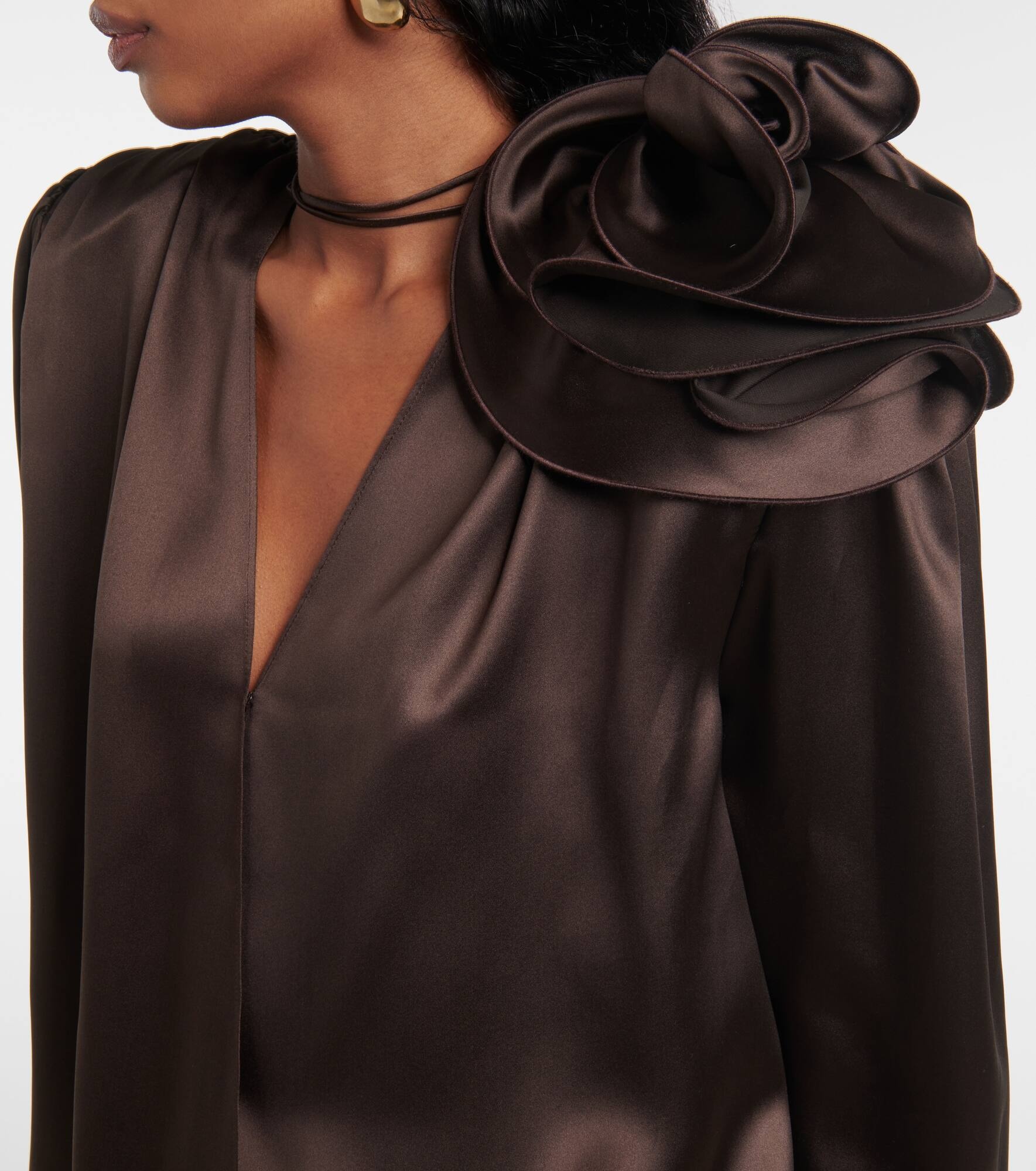 Silk-blend satin blouse - 4
