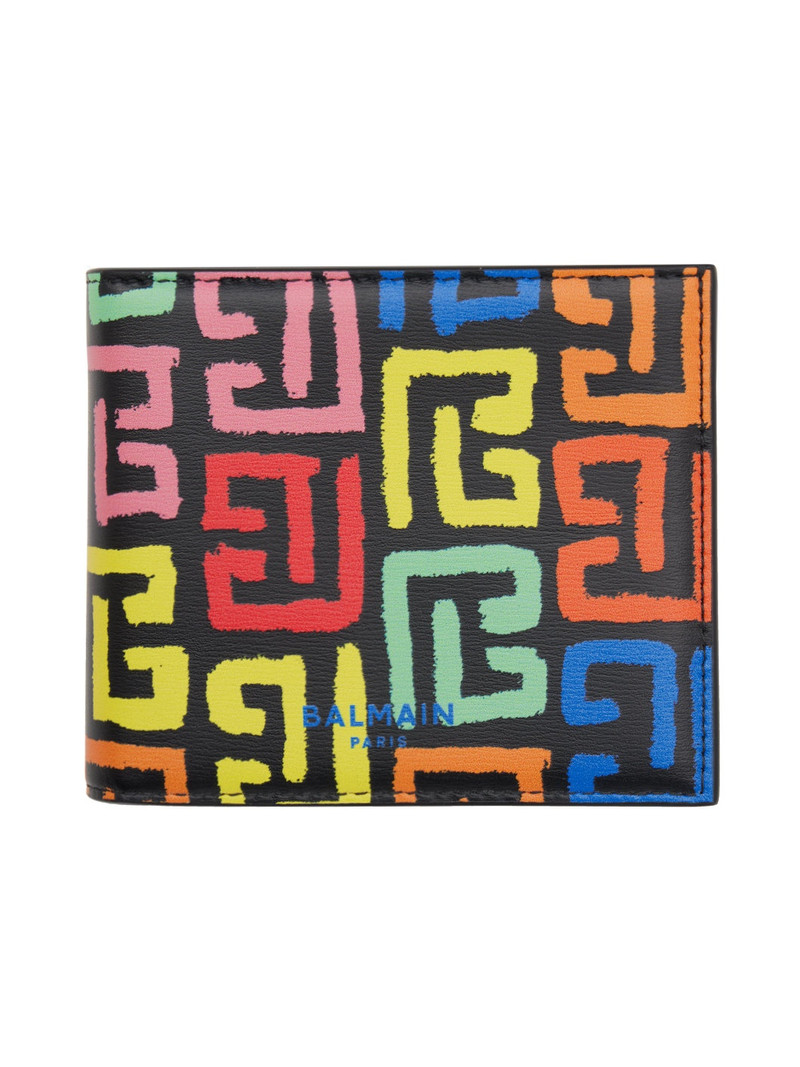 Black & Multicolor PB Labyrinth Billfold Wallet 1