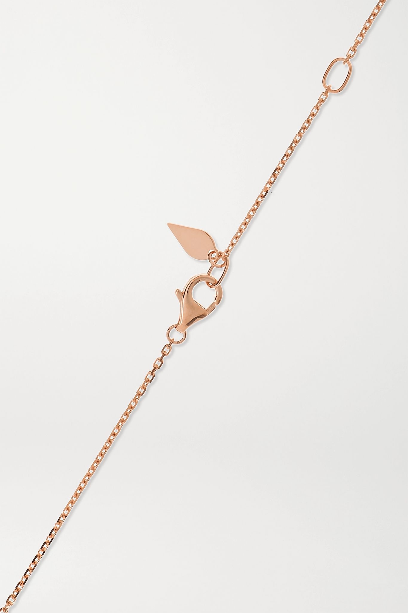 Sunlight 18-karat rose gold, opal and diamond necklace - 3