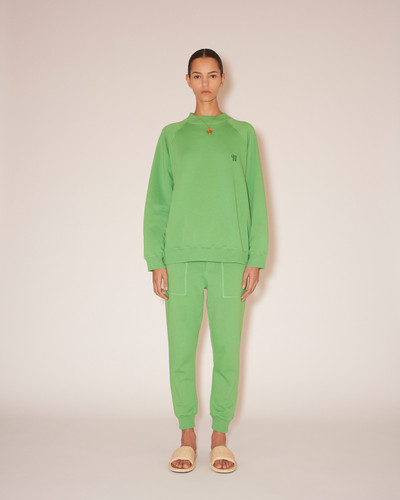 Nanushka JILLES - Fleece relaxed slouch sweater - Green outlook