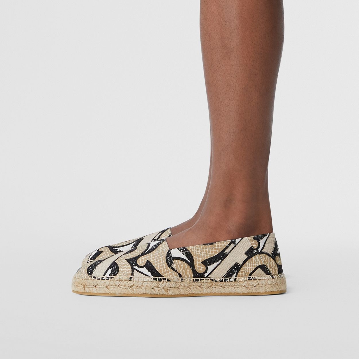 Monogram Print Cotton Canvas Espadrilles - 4