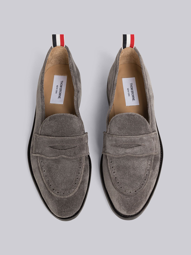 Fine Kid Suede Varsity Penny Loafer 4