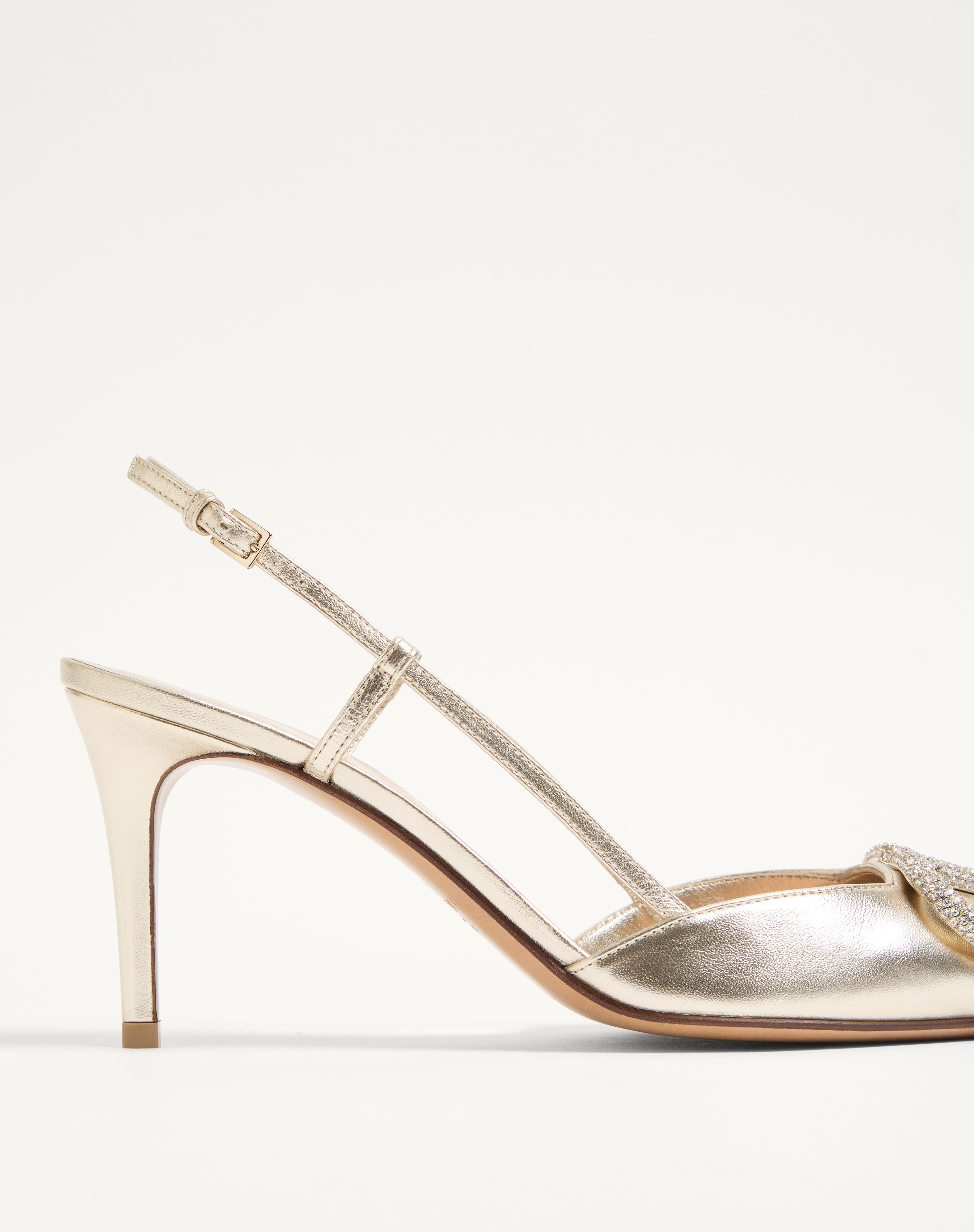 VLOGO GLOW LAMINATED NAPPA SLINGBACK PUMP 80 MM / 3.15 IN. - 7