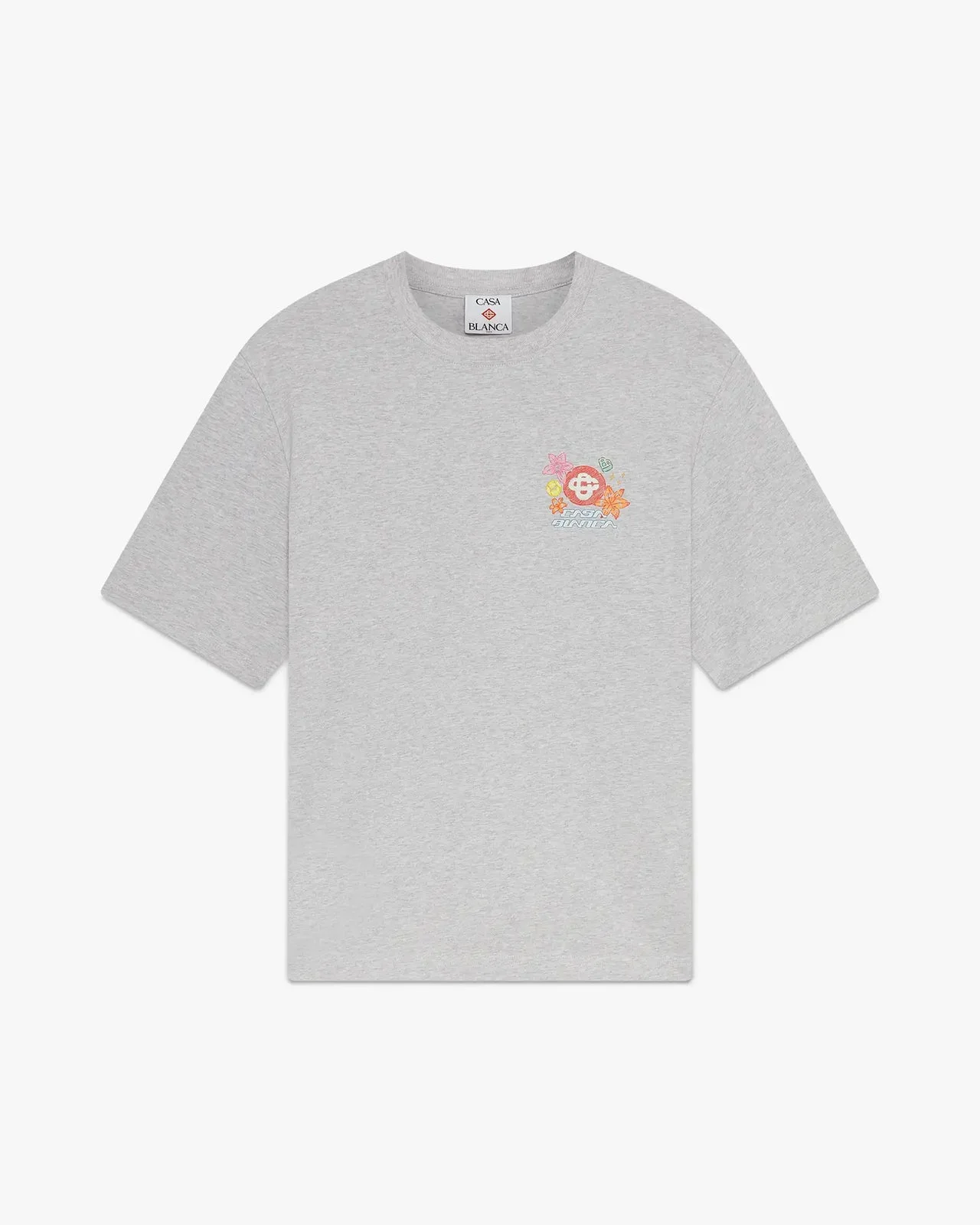 Grey Collage D’Icones Graphiques Short Sleeve T-Shirt | Casablanca Paris - 1