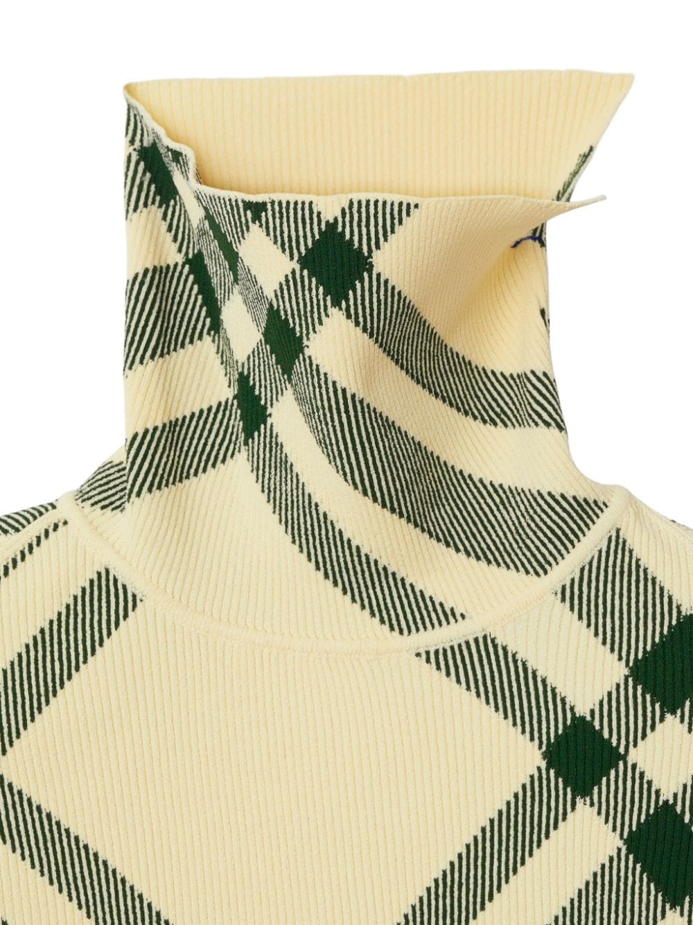 check-pattern high-neck jumper - 5