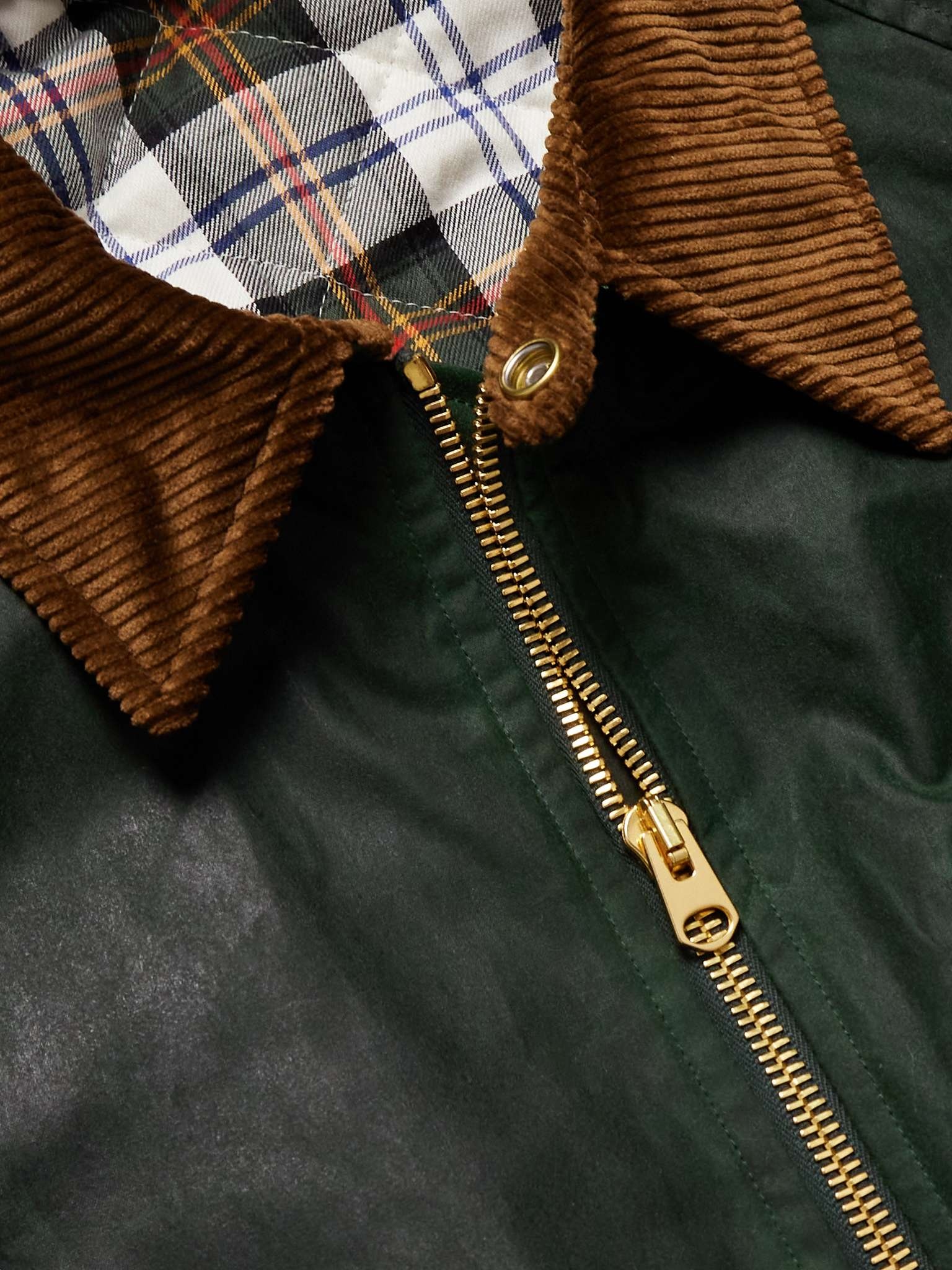 Corduroy-Trimmed Waxed-Cotton Jacket - 5