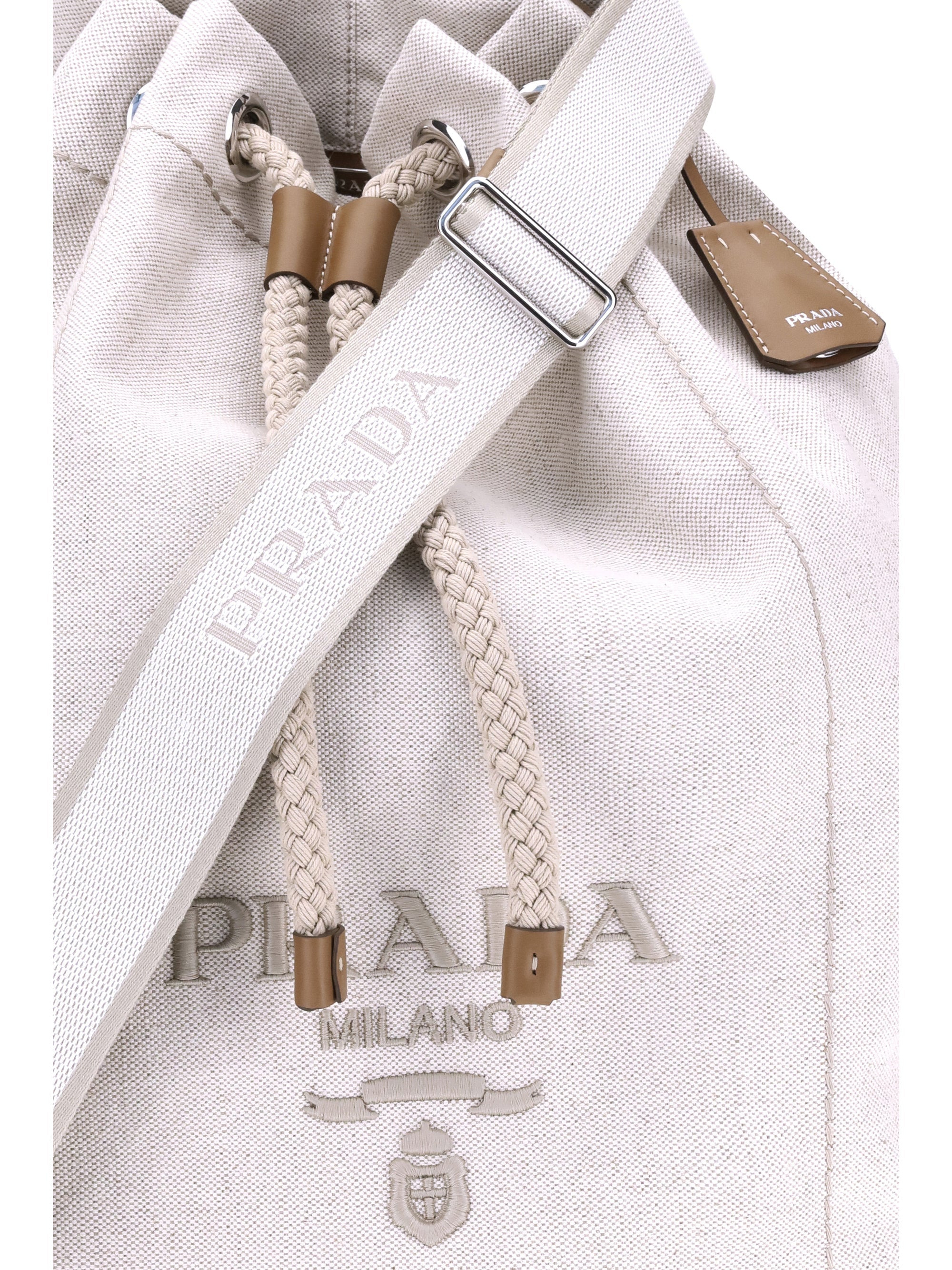 Prada Men Linen Bucket Bag - 4