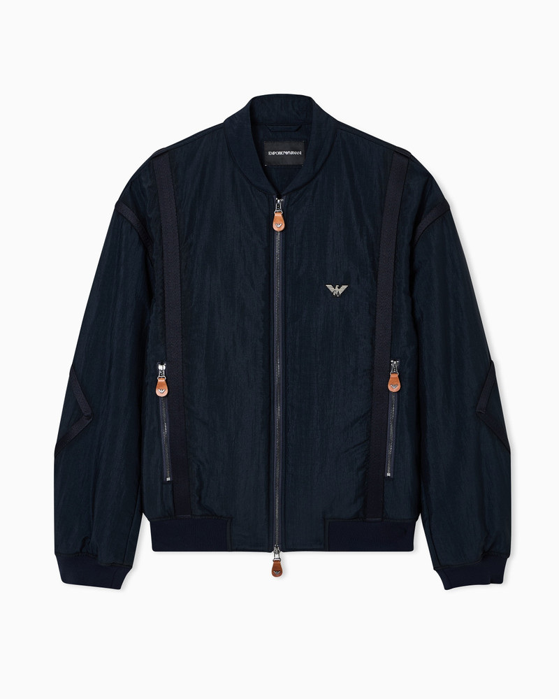 NYLON BOMBER JACKET WITH PASSEMENTERIE TAPE 1