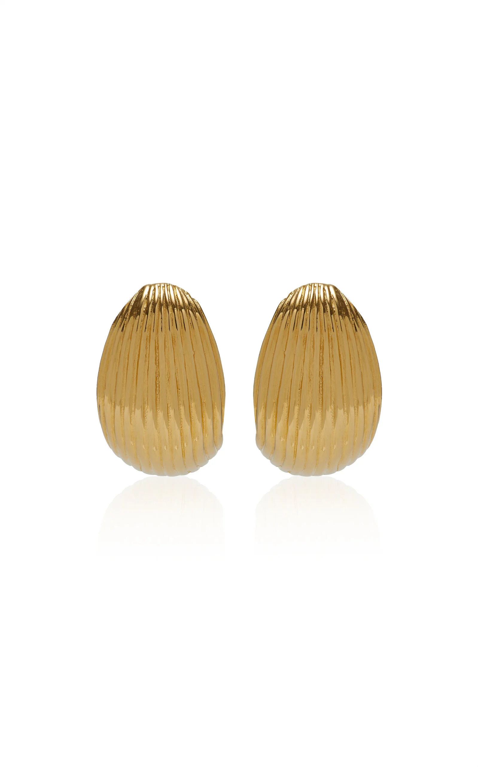 Reversible Hinged Gold Vermeil Hoops - 1