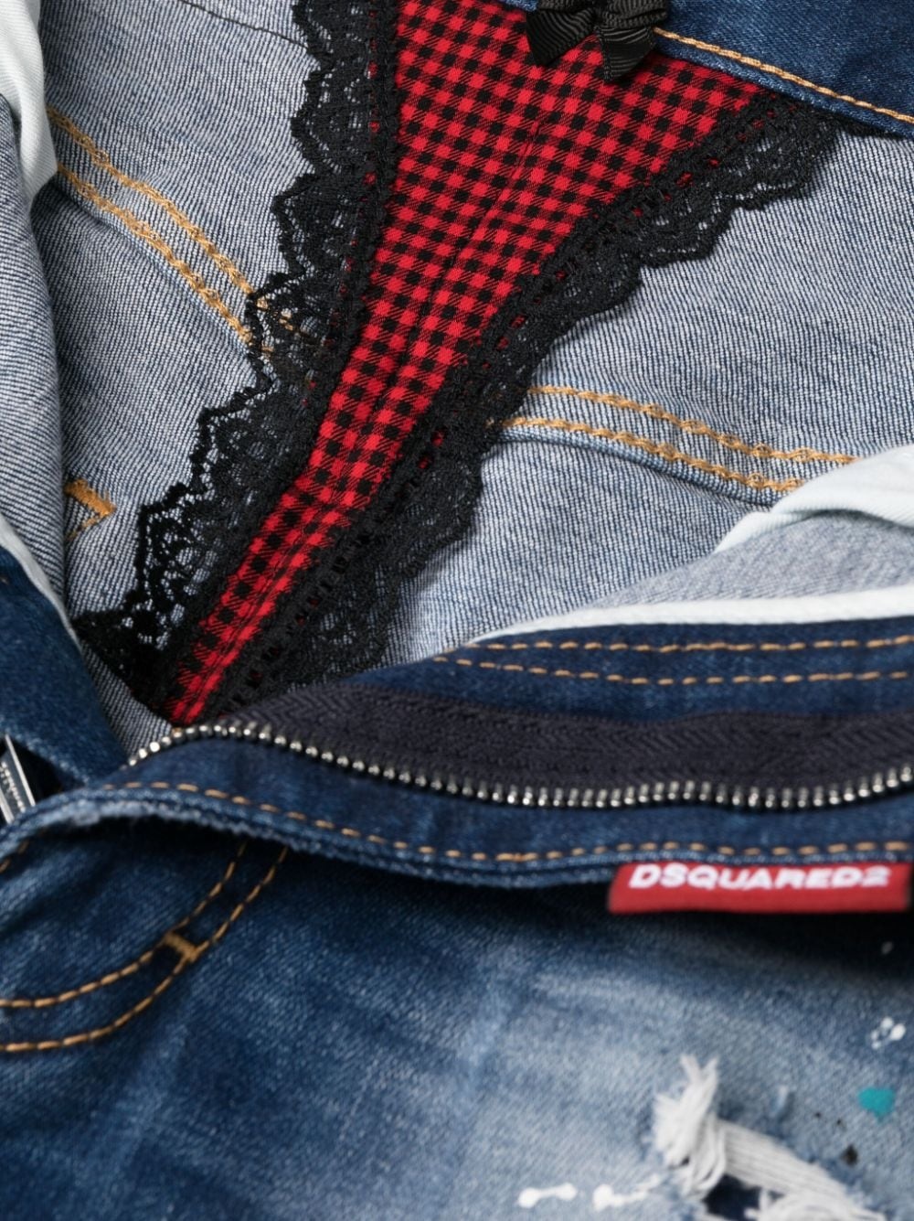 ripped-detail flared jeans - 6
