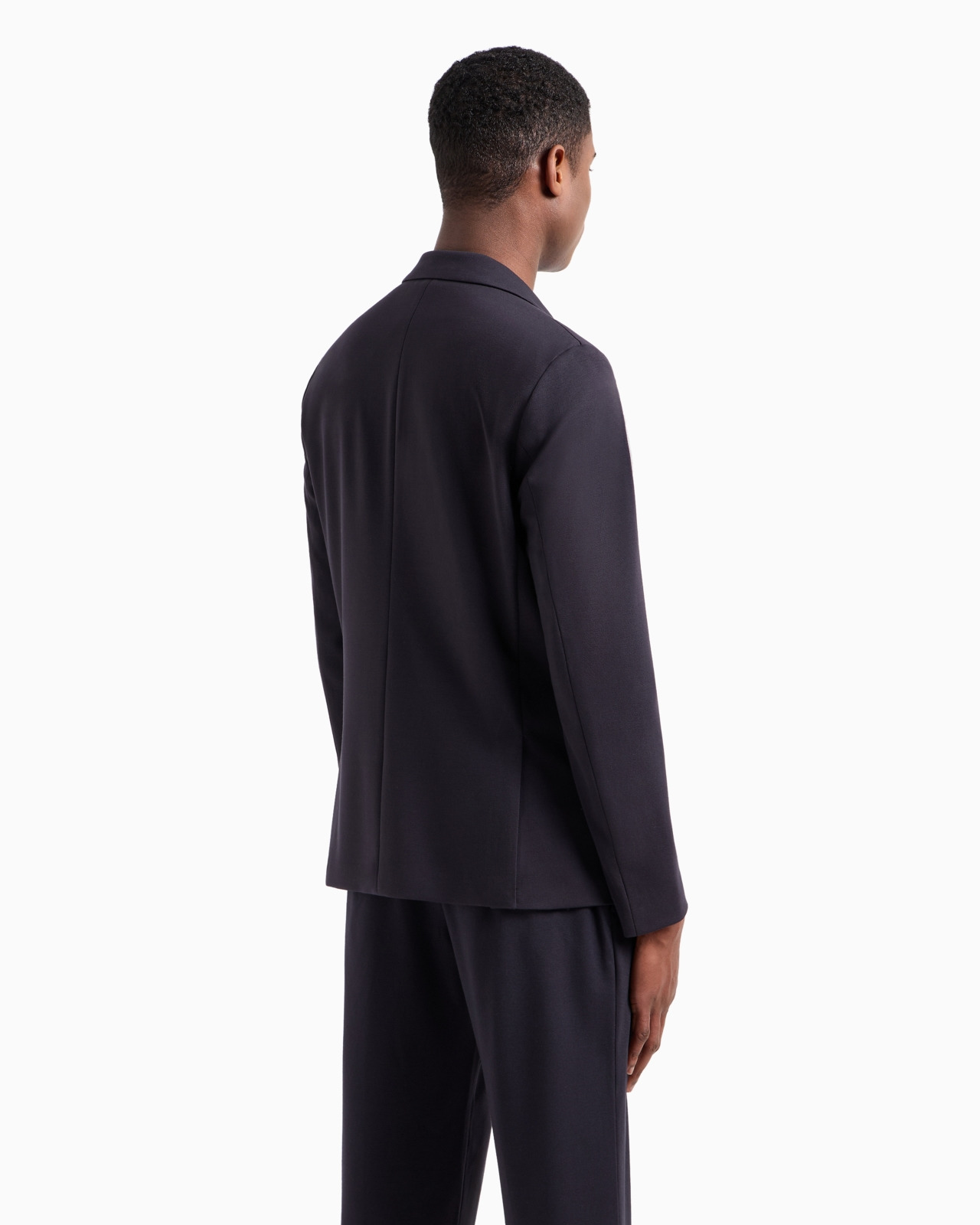 Stitched-jersey single-breasted jacket - 3