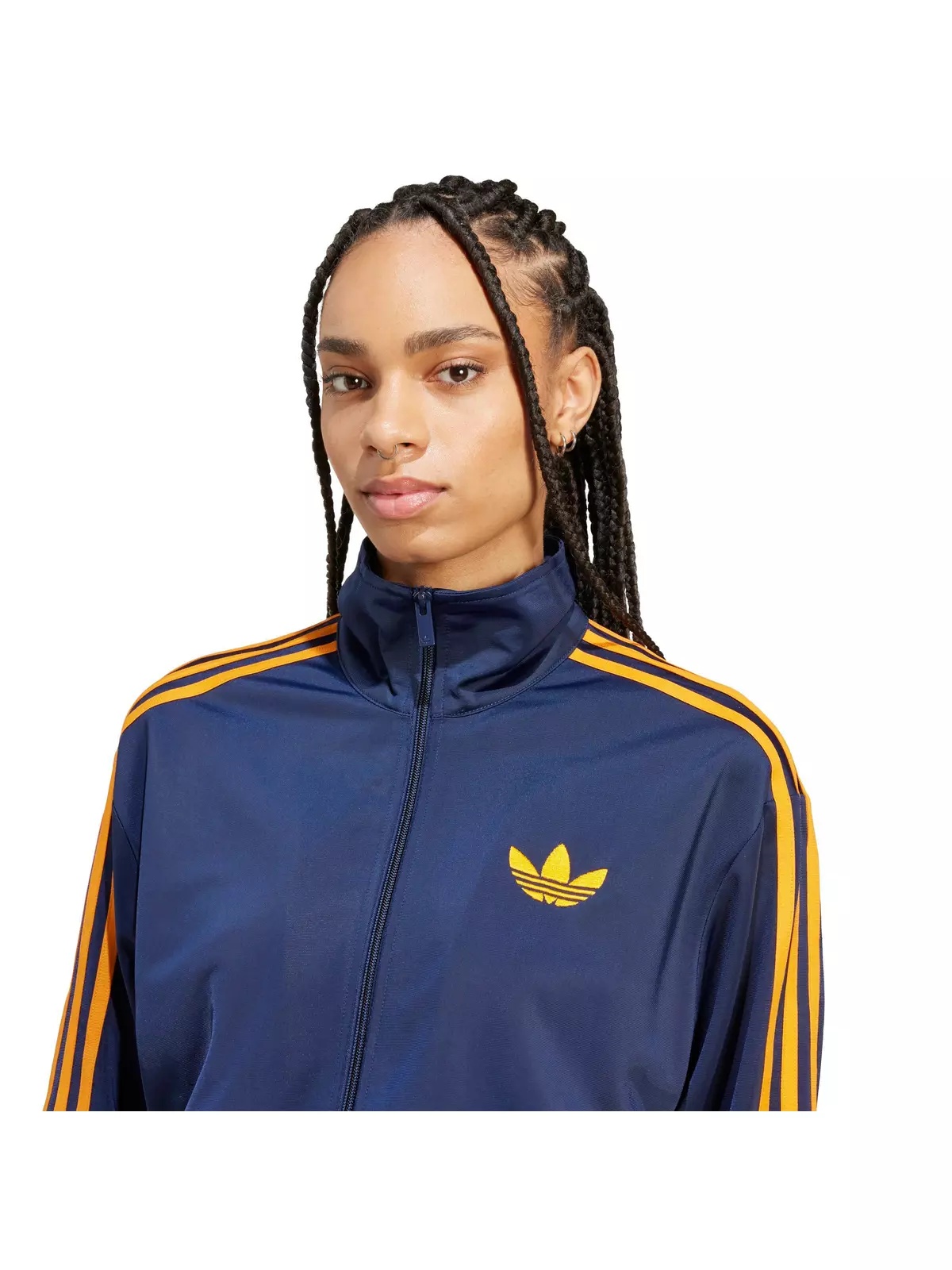 Originals Women's Adicolor Classic Firebird Loose Track Top -Navy/Orange - 3