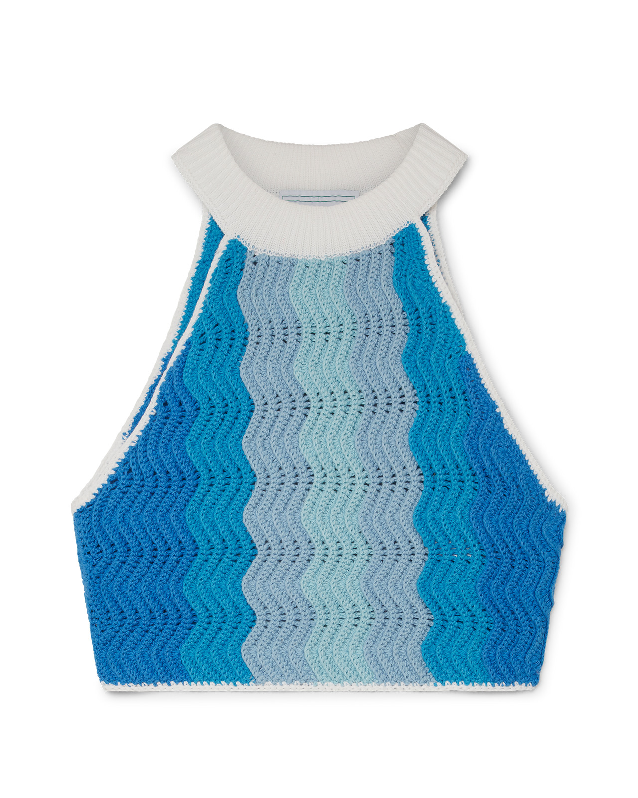 Blue Gradient Sleeveless Top | Casablanca Paris - 1