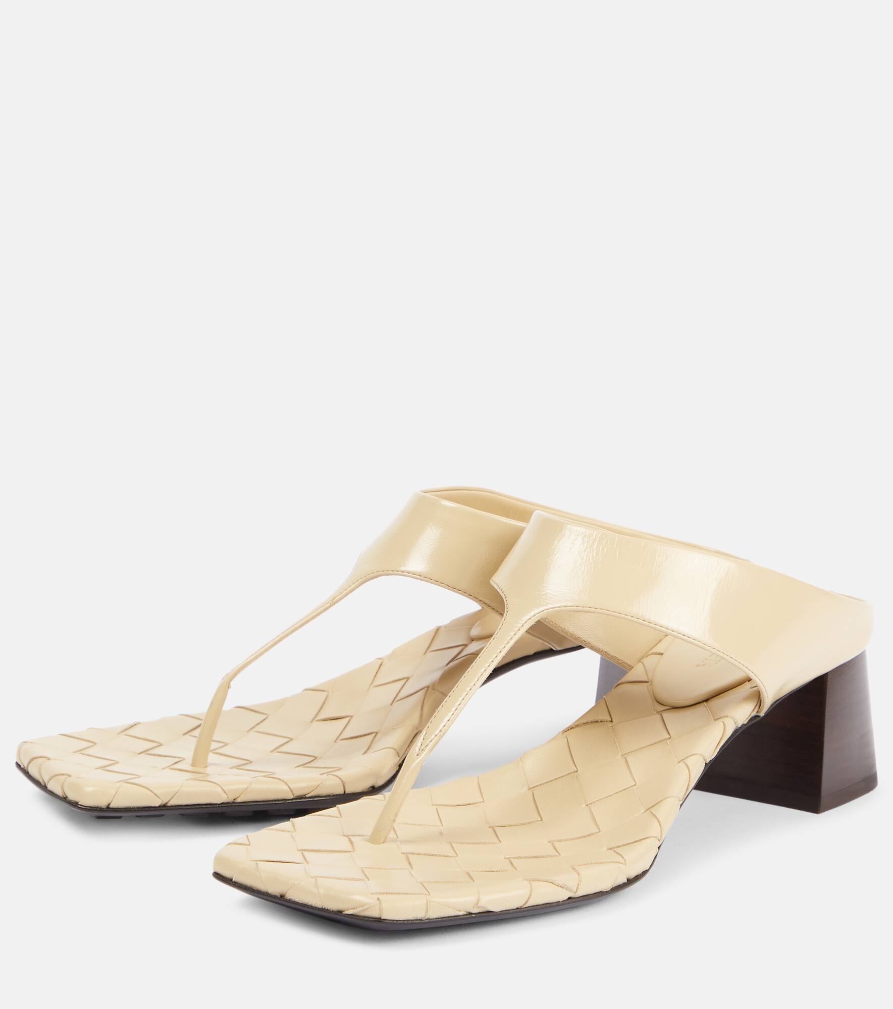 Marella 45 leather thong sandals - 4