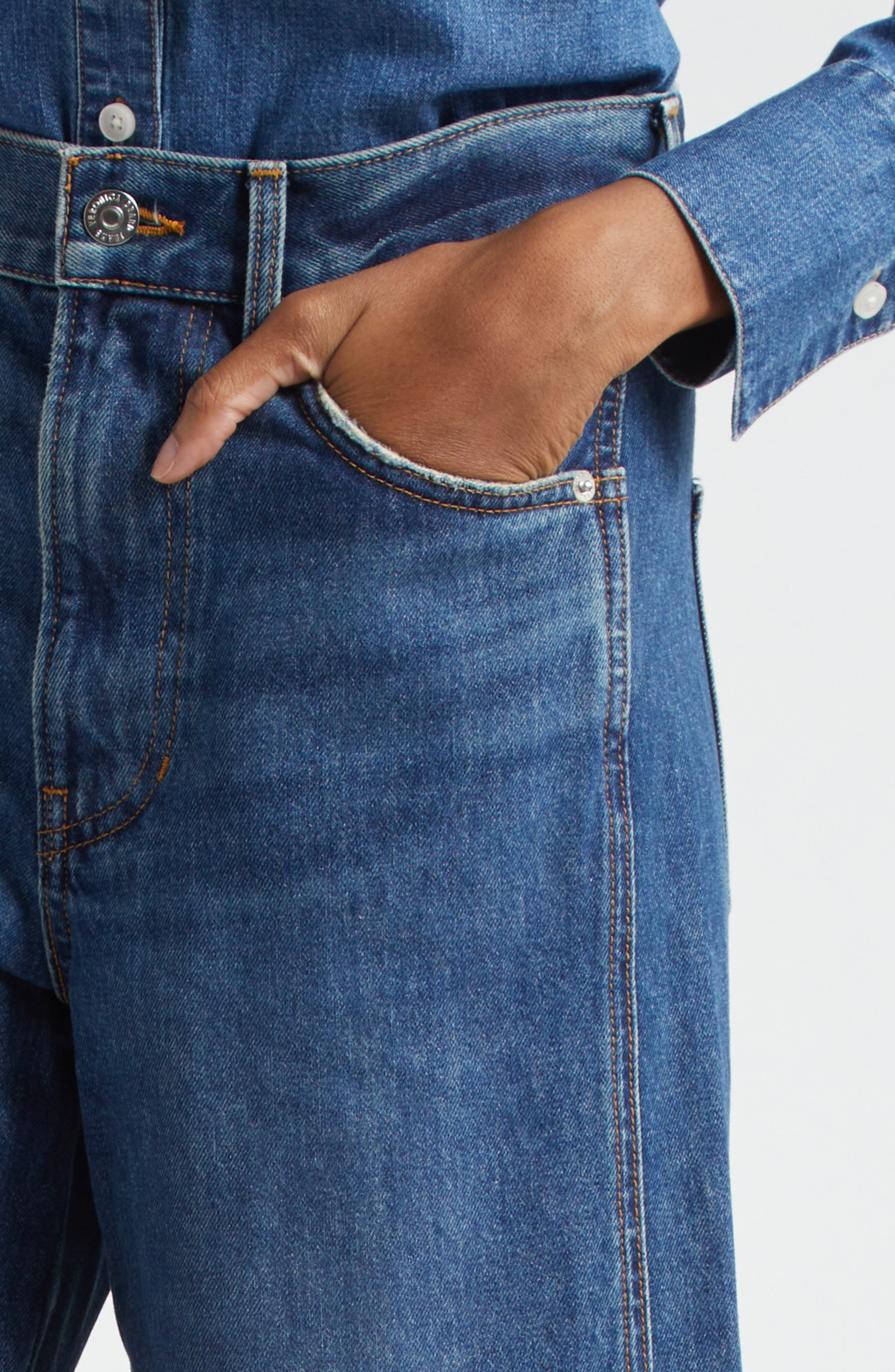 Veronica Beard Marlow High Waist Culotte Jeans in Bandit at Nordstrom - 5