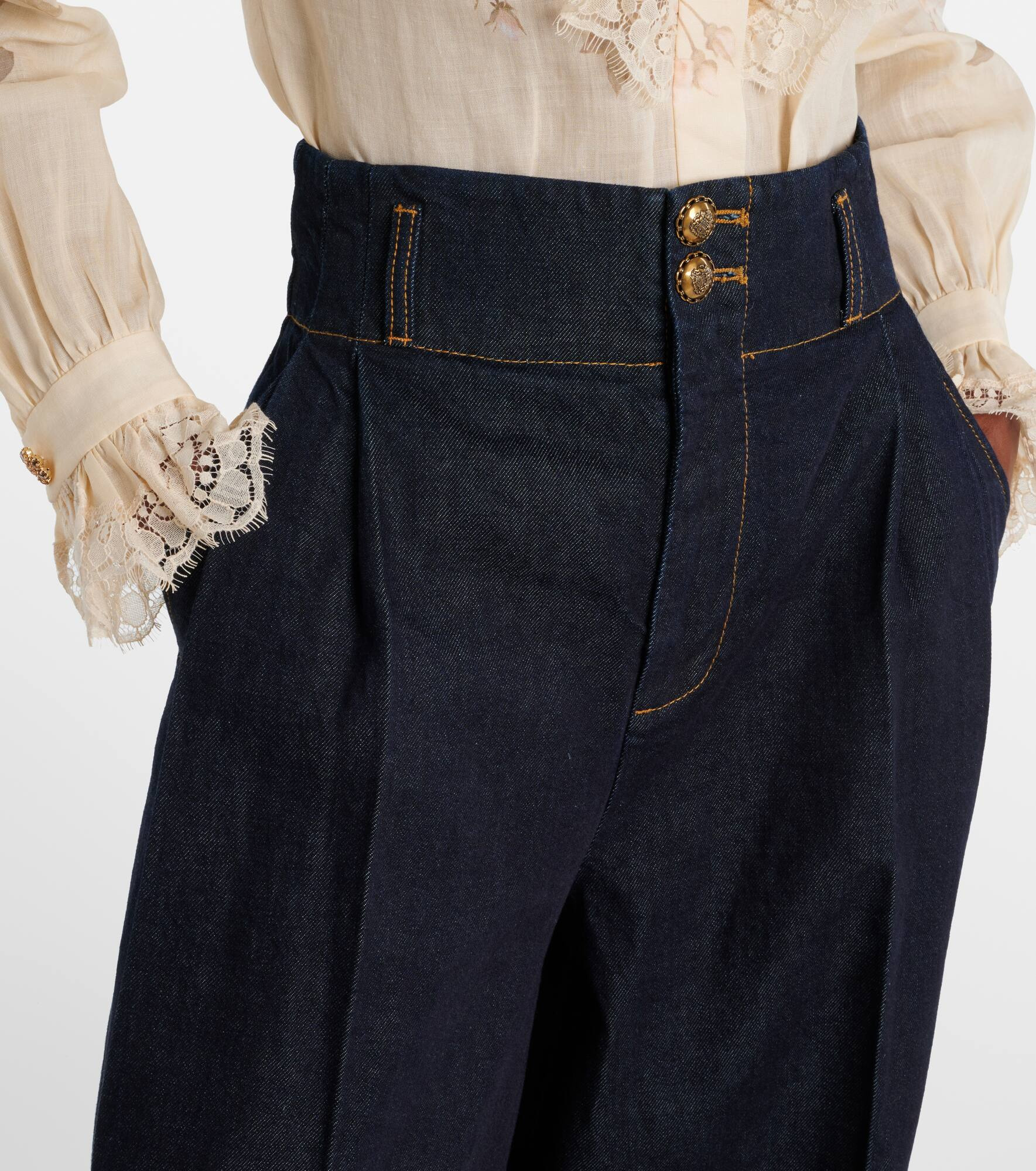 Hypnotic high-rise wide-leg jeans - 4