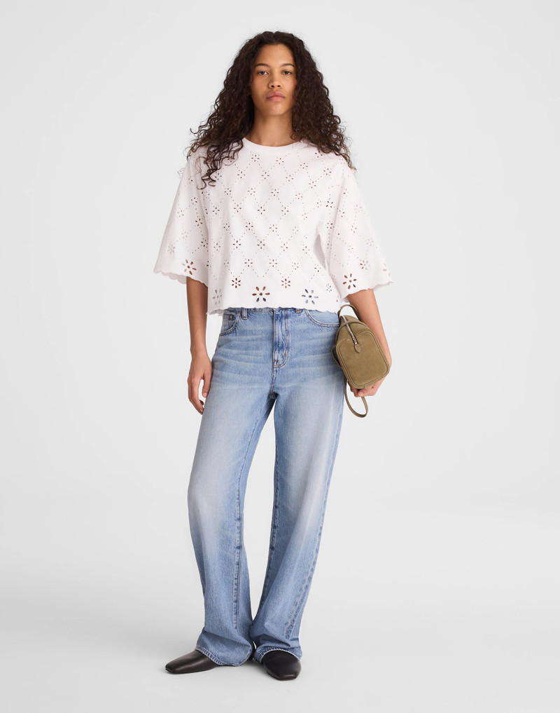 The Embroidered Boxy Crop Tee in Allday Jersey 3