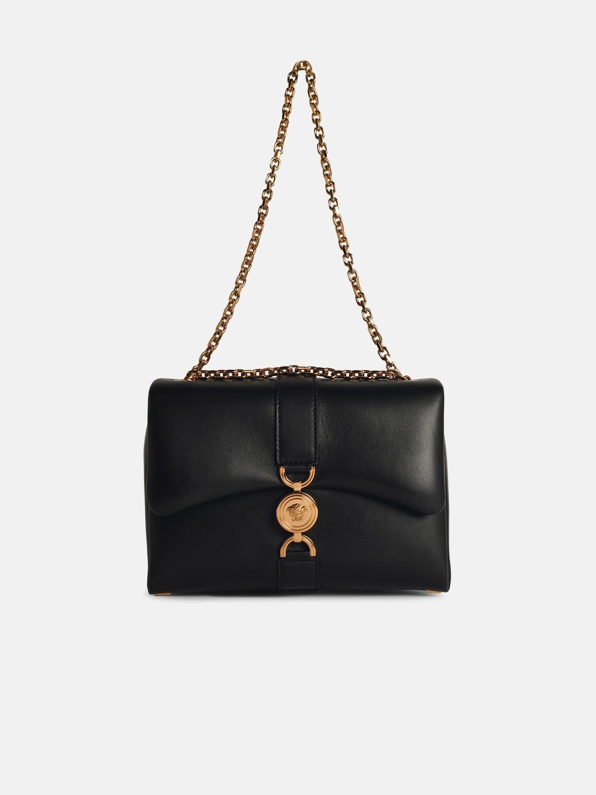 'KLEIO' BLACK LEATHER BAG - 1