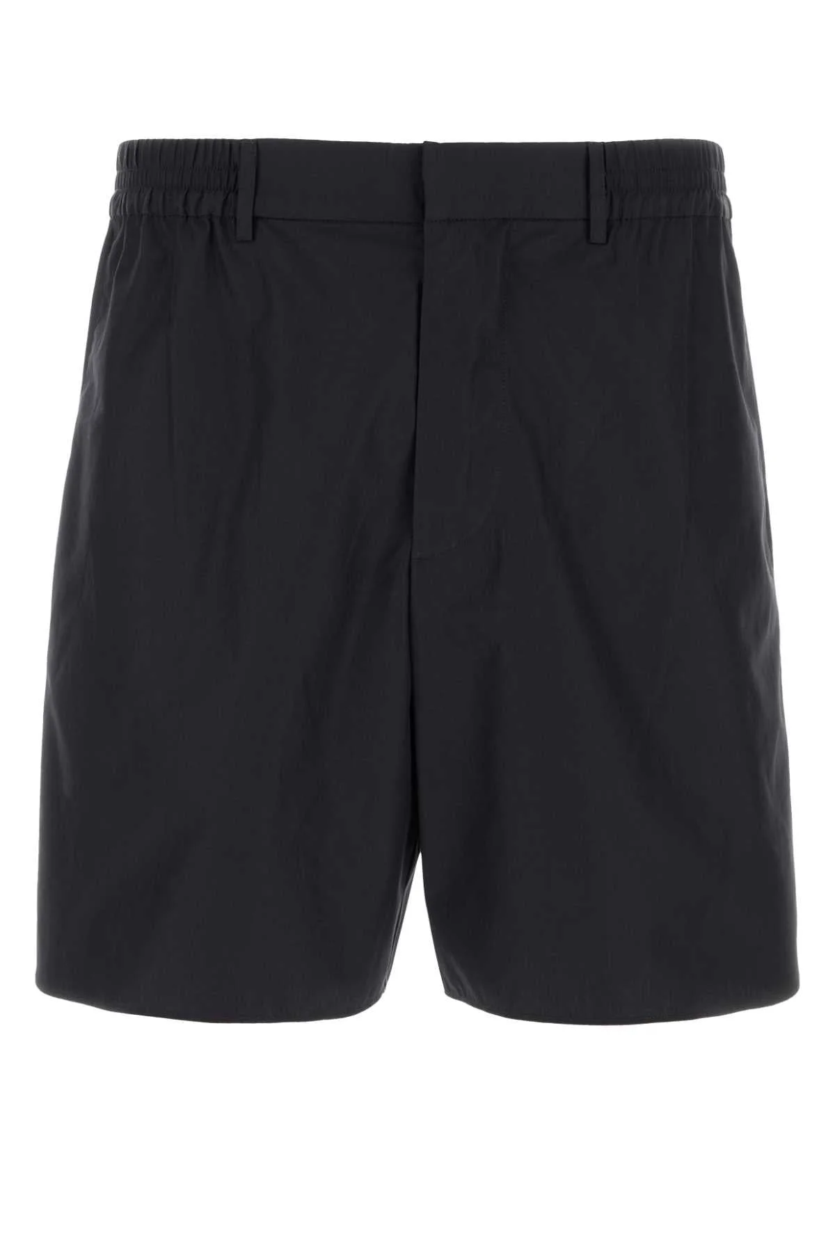 Fendi Men Black Poplin Bermuda Shorts - 1