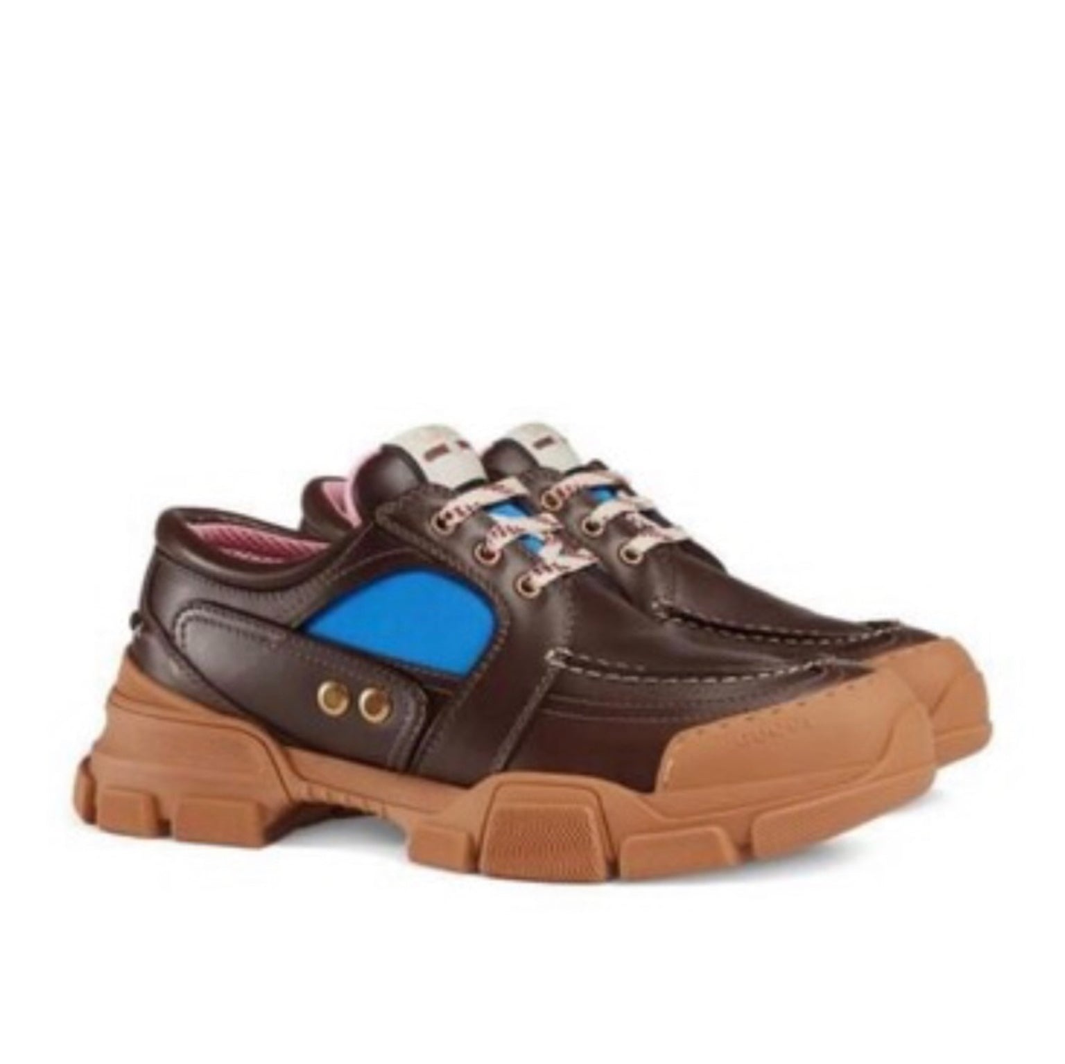 Gucci Nylon Lace Up Leather Men Sneakers - 3